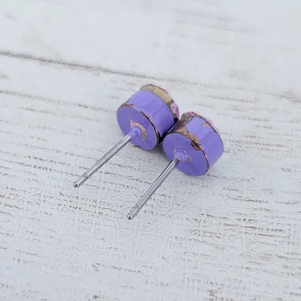 Purple & Pink Stud Earrings - Condition Issues